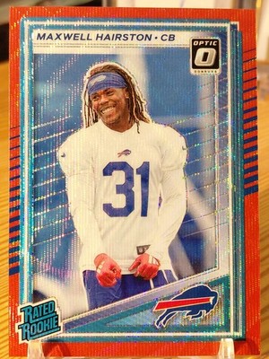 Maxwell Hairston 2025 Panini Donruss Optic Red Wave Prizm RC #362 Buffalo Bills