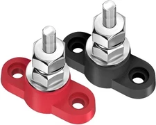 MGI SpeedWare 1/4" Bolt Power Junction Post for 12V 1/4", Red + Black 