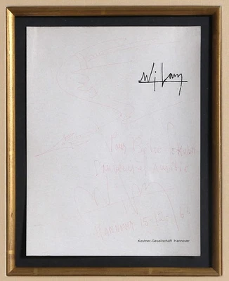 Wifredo Lam, Pour Betie, Encre Sur Papier, Signée, Dédiée, Datée - Photo 1/4