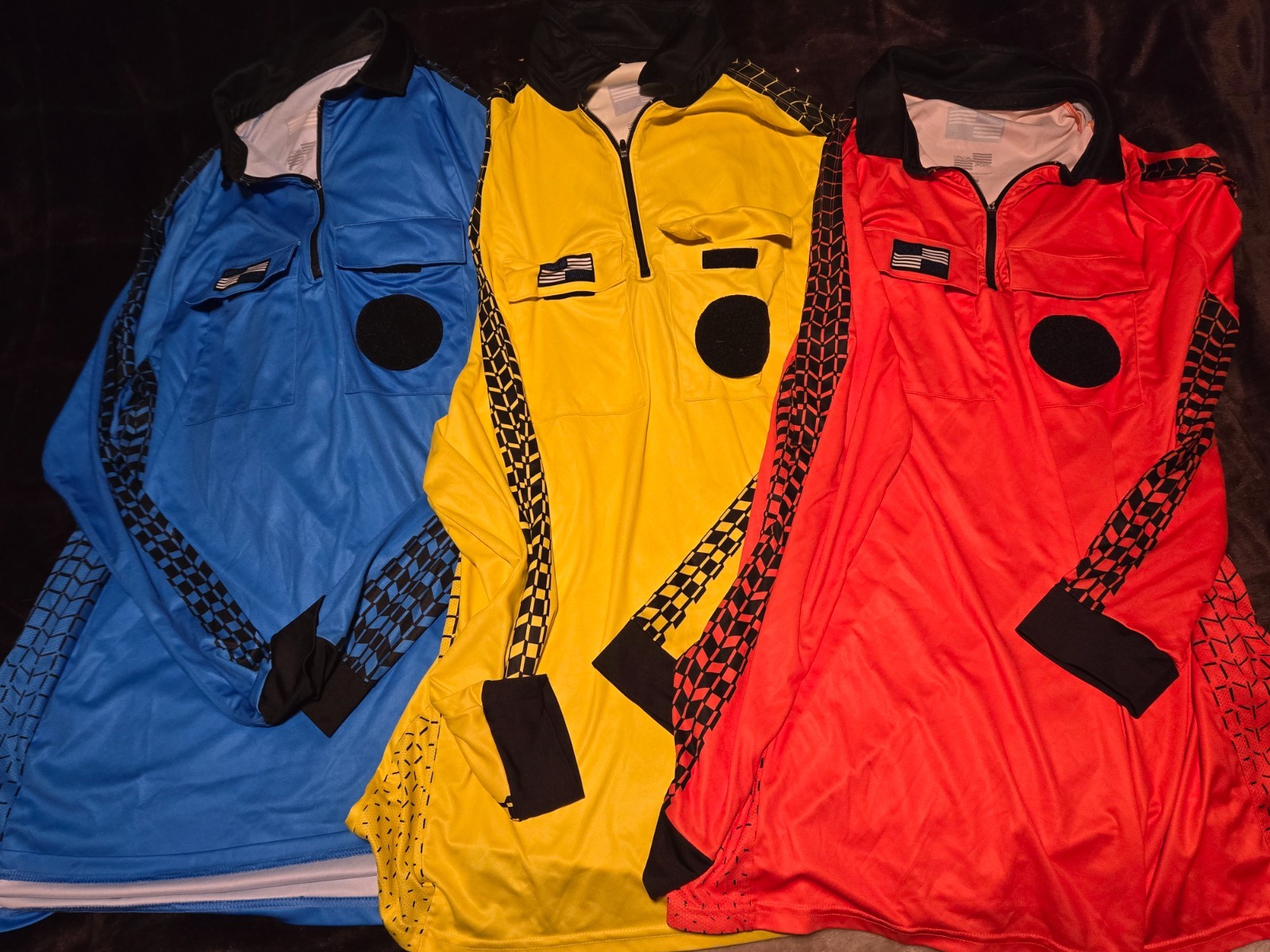 NISOA Official Sports Soccer Referee Uniform Jersey Men’s Large LOT of 3
