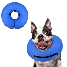 Supet Inflatable Dog Cone Collar - Donut Recovery E-Collar After Surgery Size S