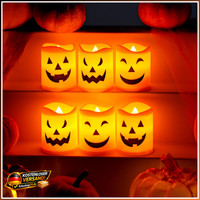 Halloween LED Teelichter 6 StüCk Flammenlos Deko KüRbis Lichtdekoration
