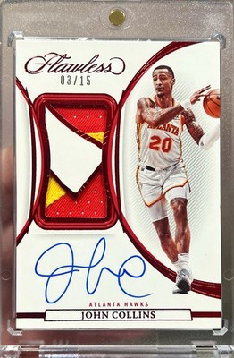 2021-22 Flawless John Collins Game Used Patch Ruby Auto /15 - ERROR PATCH READ