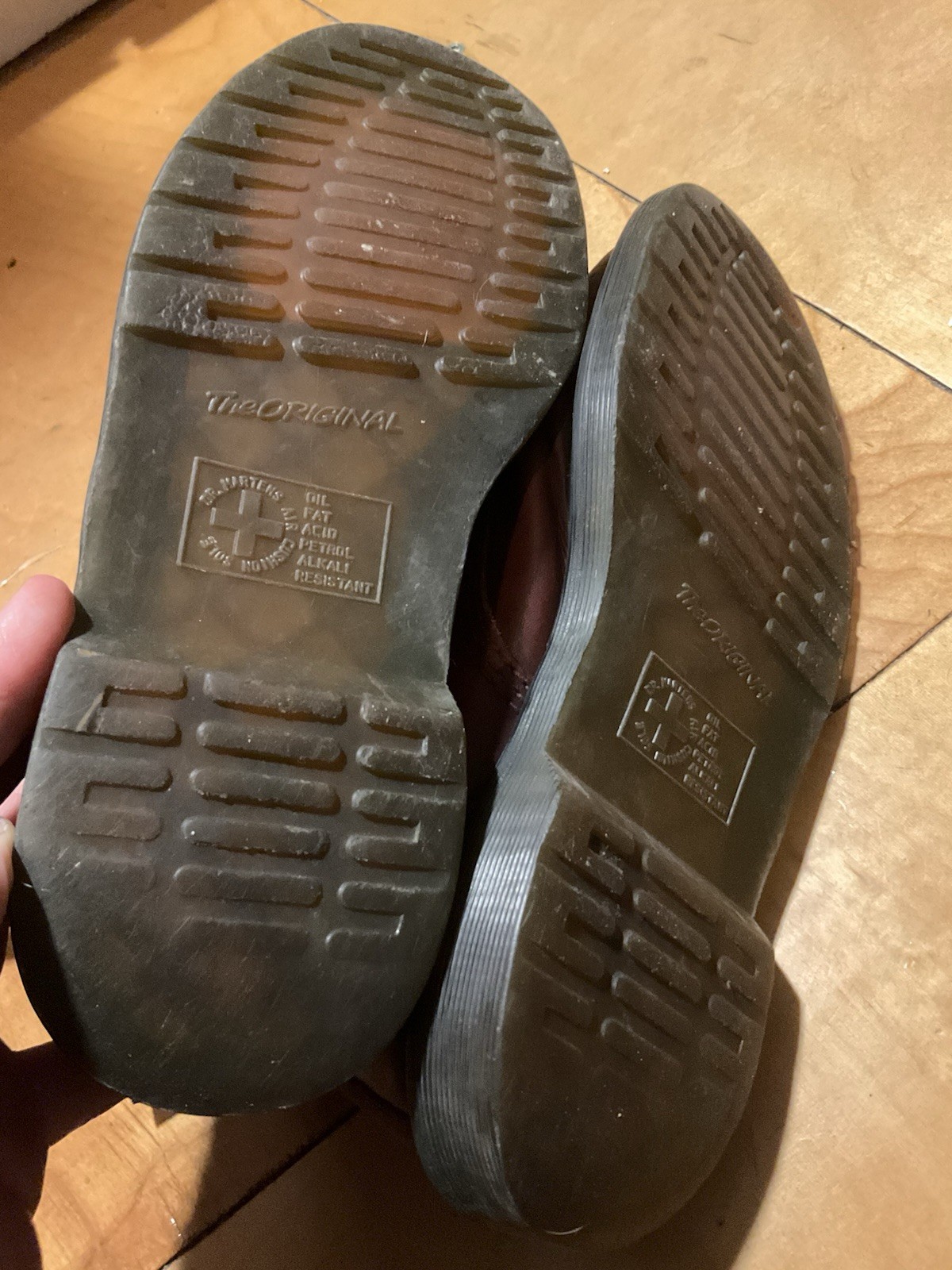 Doc Martens burgundy leather Air Wair Bouncing Soles Boots 11" please read thumbnail 7