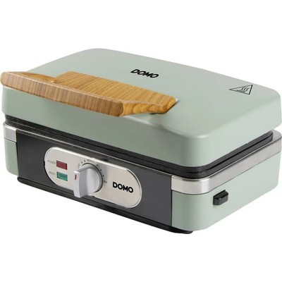 DOMO Waffeleisen Sandwichmaker Grill 3IN1 Waffelautomat Salbei Grün