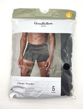NEW Men  s Size S 28/30 Goodfellow  Co Classic Trunks Underwear 5 Pack; Black