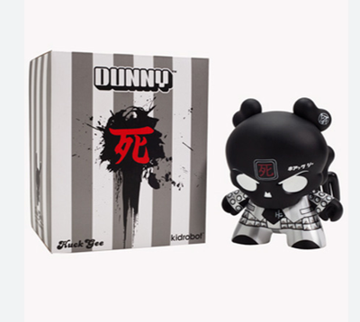 Kidrobot 8inch Dunny Skullhead 　Huck Gee Black Skullhead 8