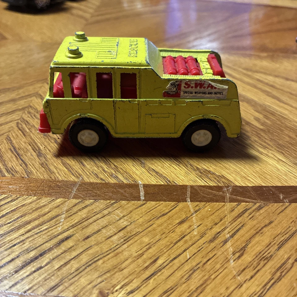TootsieToy Diecast Rescue Equip. Truck SWAT Yellow Made in USA - Image 2 of 4