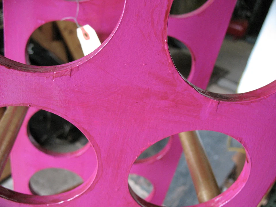 BOTELLERO VINO VINTAGE PINTADO A MANO VINACCIO Y ORO KITSCH Foto 4 de 4