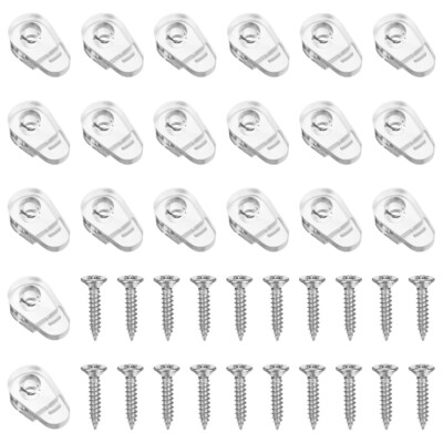 20pcs Befestigungsclips mit Schrauben Spiegelhalterclips Wiederverwendbar