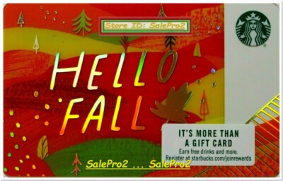 北米 autumn 2018 限定レアスタバカード STARBUCKS COFFEE 2018 USA HELLO FALL SEASON US PAPER RARE