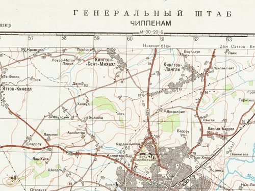 Mapa topográfico militar soviético ruso - CHIPPENHAM (Reino Unido, Wiltshire), REIMPRESO - Imagen 3 de 7