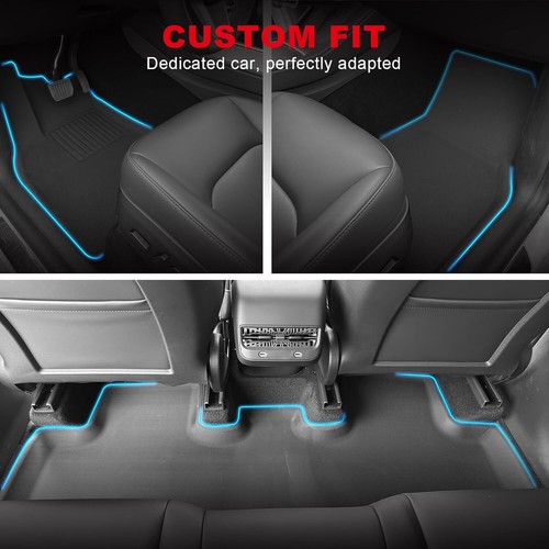 BIG RED Floor Mats for Tesla Model Y : 2021 2022 2023 2024 Custom Fit, 100% TPE - Picture 19 of 51