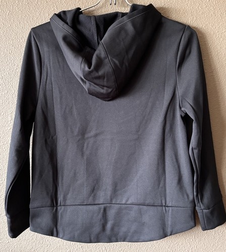 NWT Adidas Girls Large (14) Black Hooded Cozy Sweatshirt - Picture 2 of 5