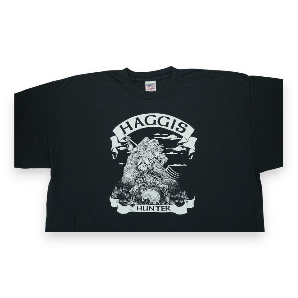 Scottish Haggis Hunter TShirt Men's Short Sleeve Celtic Jackalope