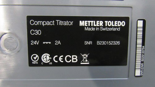 Mettler Toledo C30 Compact Titrator/Coulometer, Bottles, Probes, etc. - Picture 11 of 11