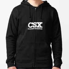 New Design CSX Transportation Zipped Hoodie S-5XL