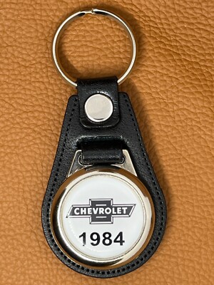 1984 CHEVY BLACK PREMIUM LEATHER KEYCHAIN
