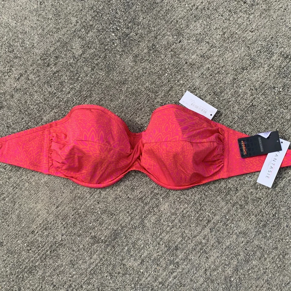 FANTASIE Push Up Bikini Top Naranja Fucsia SEXY 36DDD NUEVO NUEVO CON ETIQUETAS ❤️sj15m9 Foto 3 de 4