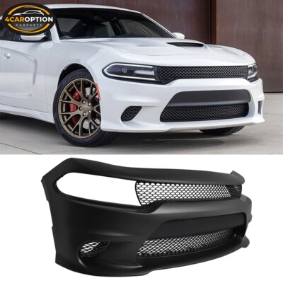 Fits 15-23 Charger 4DR 15 SRT Hellcat Front Bumper Conversion kit w/ Mesh Grill