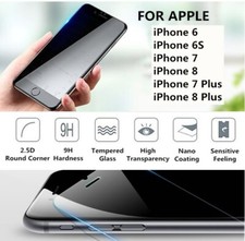 Funda Cristal Templado Premium para Apple iPhone 6,6S,7,8,7 Plus,8 Plus. 3 piezas