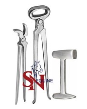 3 Pieces farrier tools kit Hoof Nipper, Clincher, Hoof Buffer Hoof trim tools