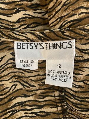 Lサイズ VTG Maxi Dress Button Up Women's Sz 12 Sleeveless Scoop Neck Zoo