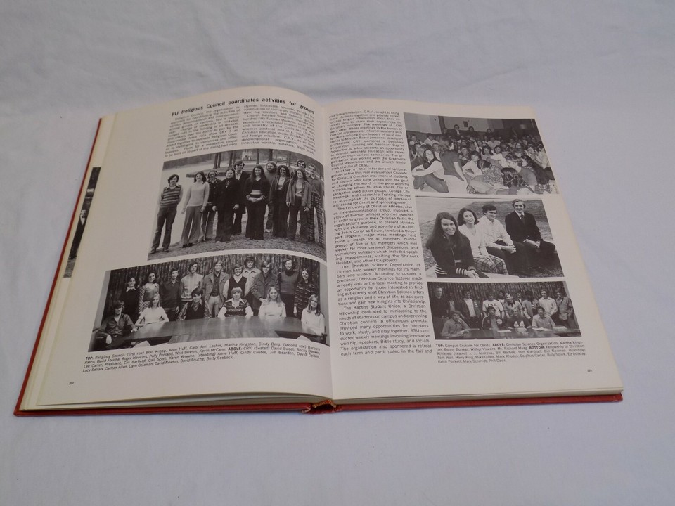 1974 Furman University Annual Yearbook Greenville South Carolina