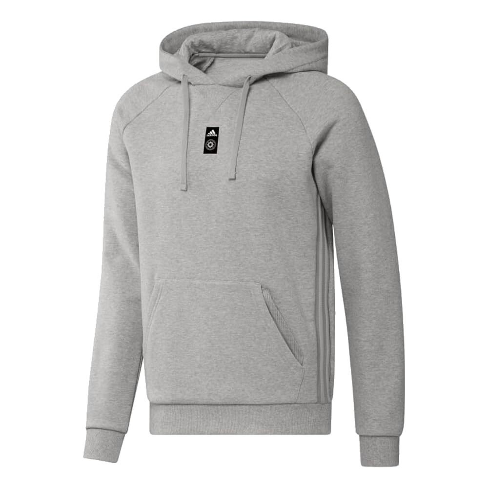 толстовка adidas MLS Mens CF Montreal Travel Hoodie с капюшоном, средне-серый Вереск