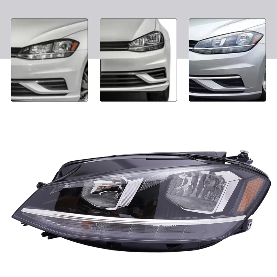 For 2018-2020 Volkswagen Golf & GTI Halogen Headlight Left Driver Side Head Lamp Foto 3 de 4