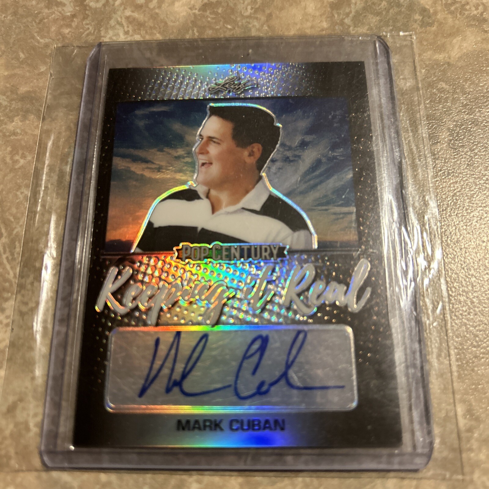2020 Leaf Pop Century Keeping it Real Black Shimmer 1/10 Mark Cuban Autograph