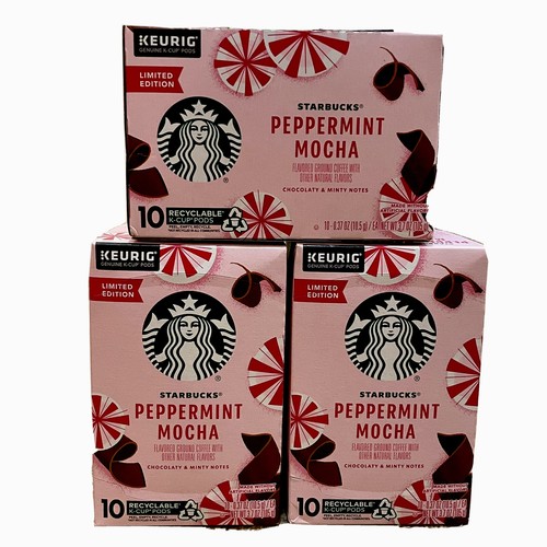 3x Limited Edition Starbucks Peppermint 