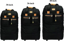 30"/36"/40"Expandable Rolling Duffel Wheeled Spinner Suitcase Luggage Heavy Duty