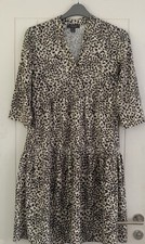 Primark Dress Womens Size 6 Oversized Animal Print Tiered Midi Smock
