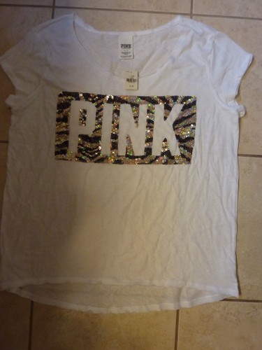 T-shirt Victoria's Secret PINK - Bling - Col Rond/Crew - Manches Courtes - Neuf Avec étiquettes