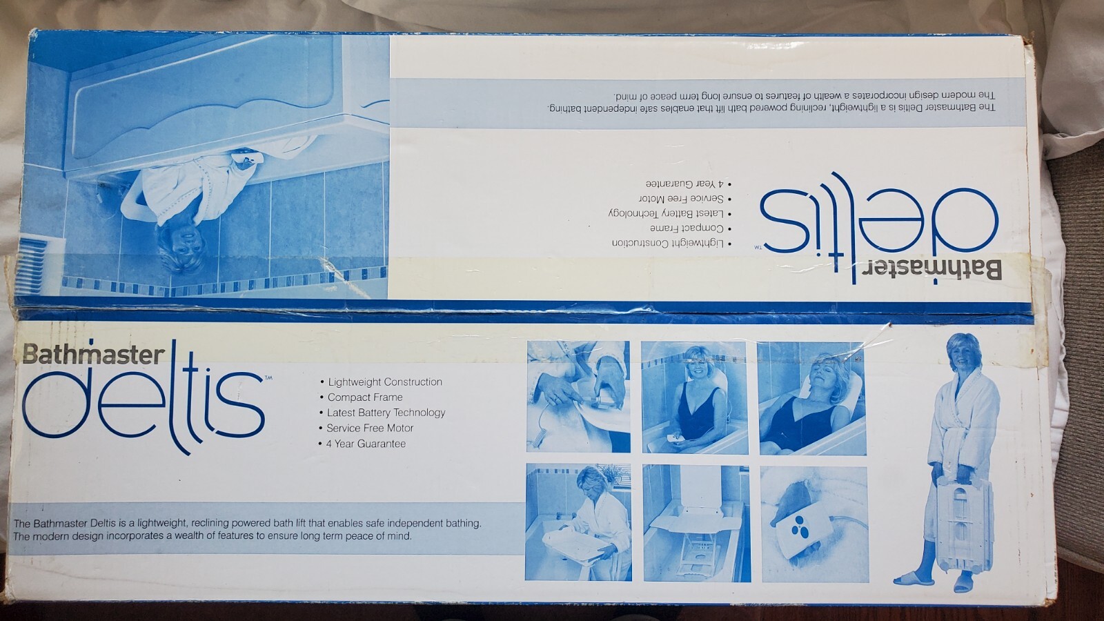 Bathmaster Deltis Bath Lift With Blue Pads and Charger Included. New