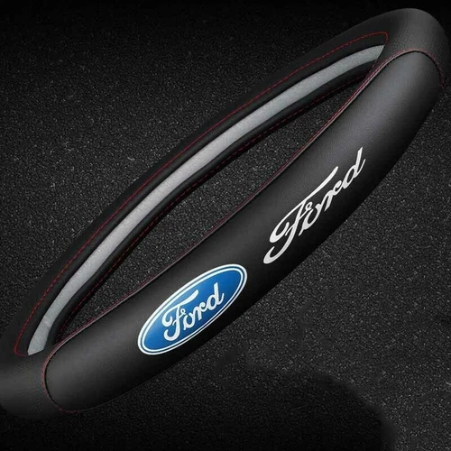 Ford Lenkradbezug Lenkradschoner Lenkradschutz Lenkradhülle Auto Runden Schwarz - Bild 4 von 8