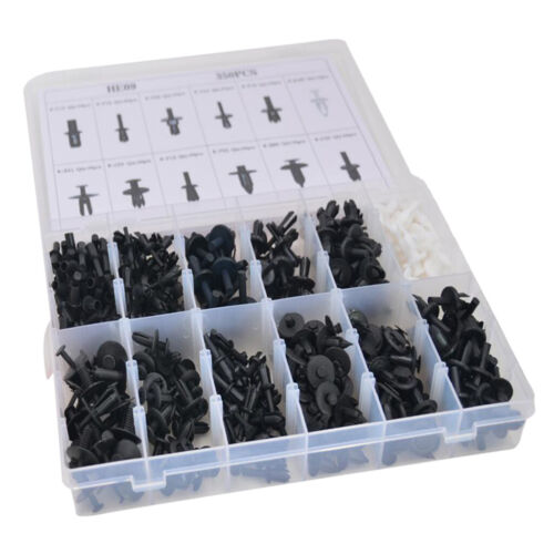 350 piezas carrocería de plástico Push Pin fijaciones de remache tornillos decorativos campana - Imagen 1 de 10