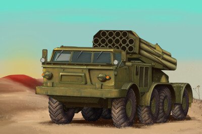 Trumpeter 07180 1/72 Russian 9P140 TEL of 9K57 Uragan Multiple Launch Rocke
