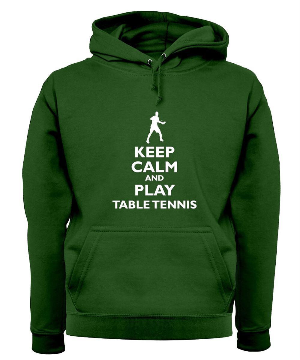 Keep Calm and Play Table Tennis Adult Hoodie Sweater Player