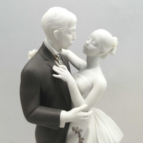 リヤドロ　カップル　素敵よ！ リヤドロ カップル 素敵よ！ 金閣】LLADRO 少女 置物 高19.5cm 旧家