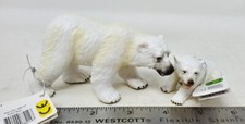 Collecta Polar Bear with Cub Wild Animal Educational Toy Figures 5" NWT