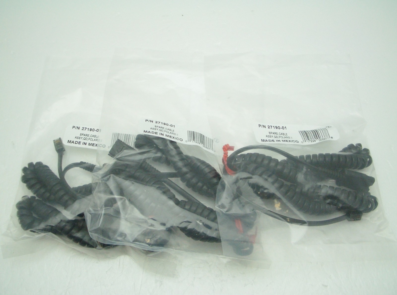 3 Plantronics 27190-01 QD Polaris coiled cable HW series headset Direct Connect