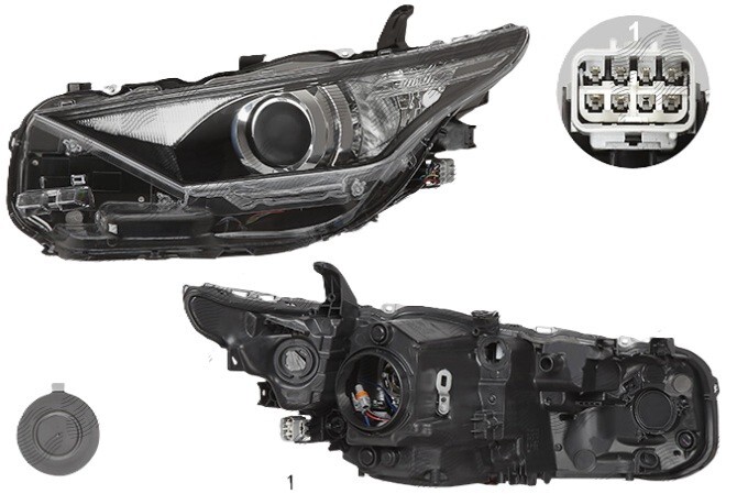 Phare optique avant gauche HIR2 LED compatible Toyota Auris phase 2 E18