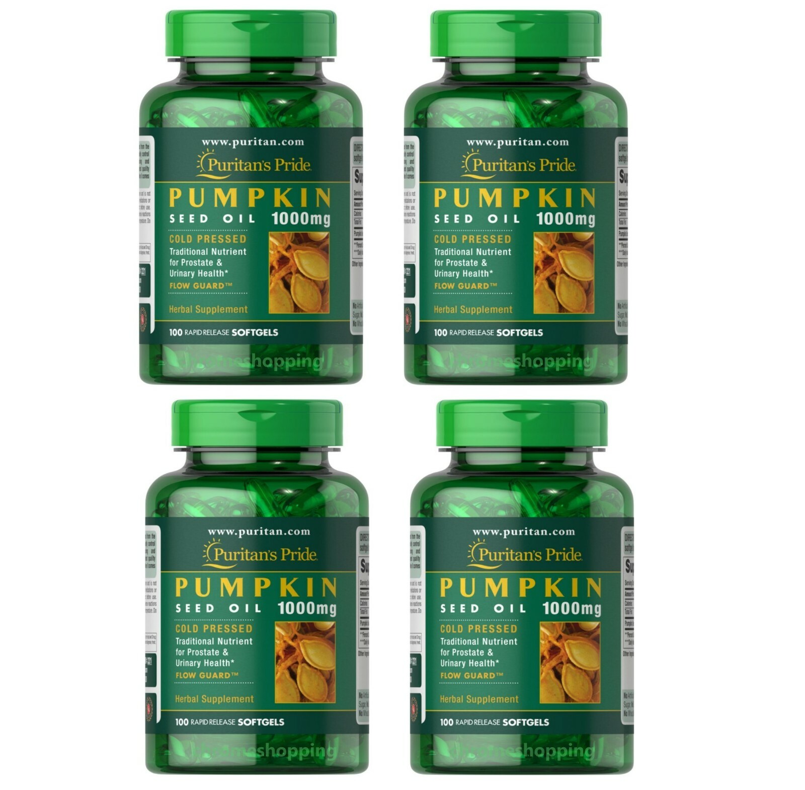 Puritan's Pride Premium Pumpkin Seed Oil 1000MG Rapid Release Softgels UK Seller eBay