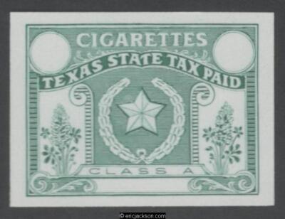 Texas Cigarette Tax Stamp TX C17E5d plate essay, VF