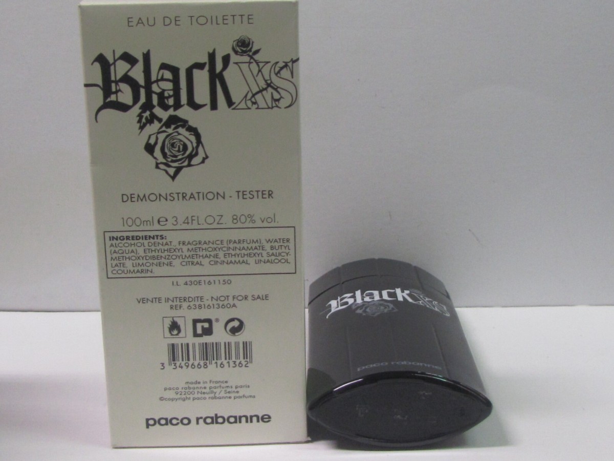 Black XS Paco Rabanne Men 3.4 oz Eau de Toilette Spray Tester