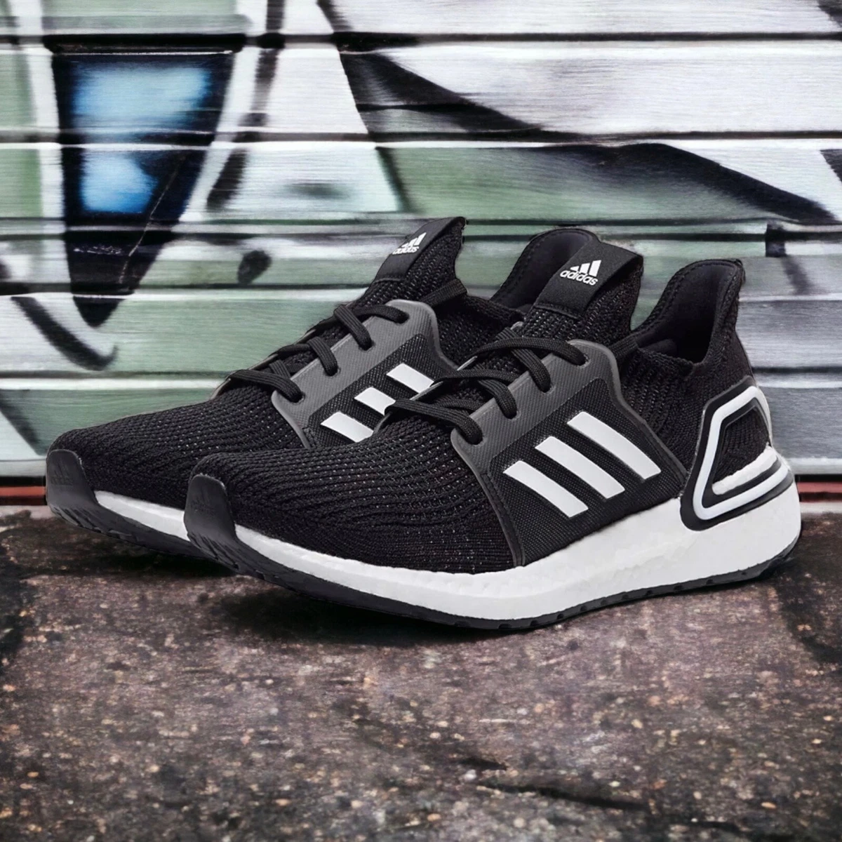 adidas Mens Ultraboost 19 U Running Shoes Size 9 US Black White EH1014 2019  New | eBay