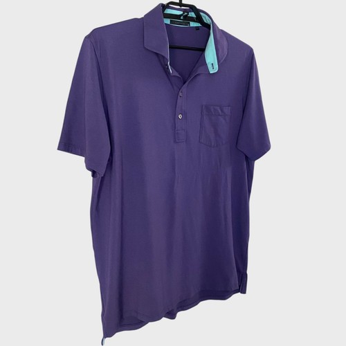 Greyson Pima Cotton Apache Polo Shirt Purple Men's XL Short-Sleeve Golf Tee - Picture 3 of 12