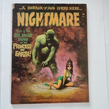 Nightmare #10 Magazine - Top Sellers Pubs 1972 - Horror